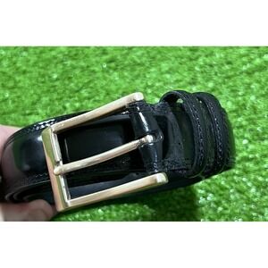 Classic Black Leather Belt SZ 38 Genuine Leather Florsheim Belt‎ Preppy Casual
